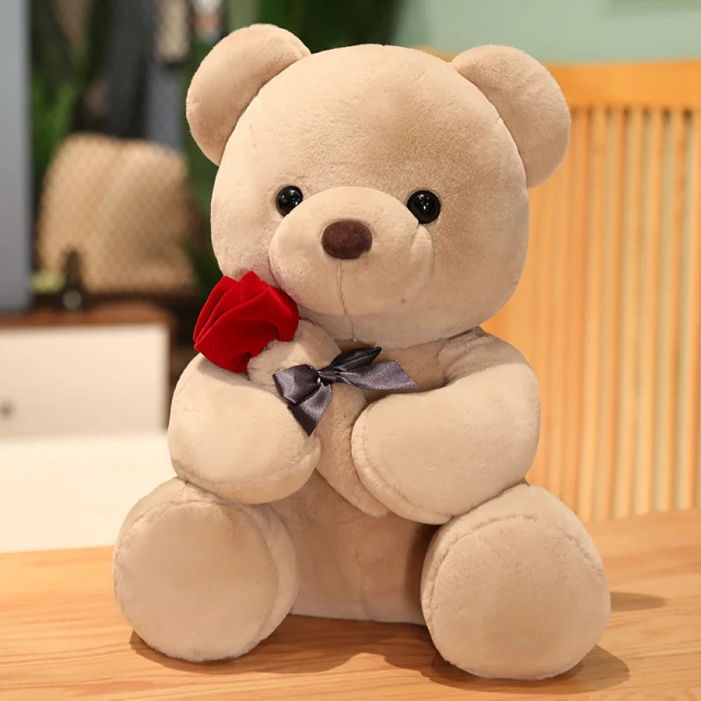 Cute Rose Bear Plush Toy, Valentine's Day Gift Hug Bear Plush Toy teddy bear