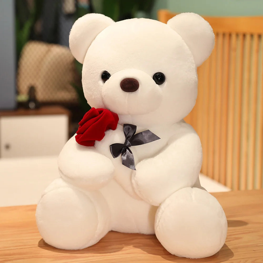 Cute Rose Bear Plush Toy, Valentine's Day Gift Hug Bear Plush Toy teddy bear