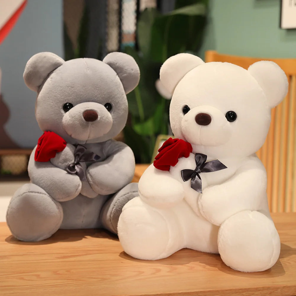 Cute Rose Bear Plush Toy, Valentine's Day Gift Hug Bear Plush Toy teddy bear